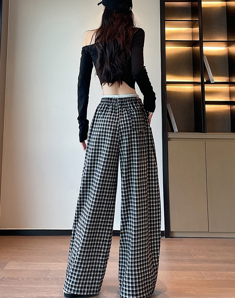 Sueding Casual wide leg pants splice pants