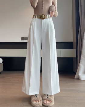 Autumn wide leg pants straight nine pants for women