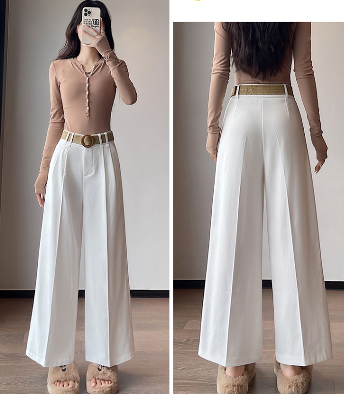 Autumn wide leg pants straight nine pants for women