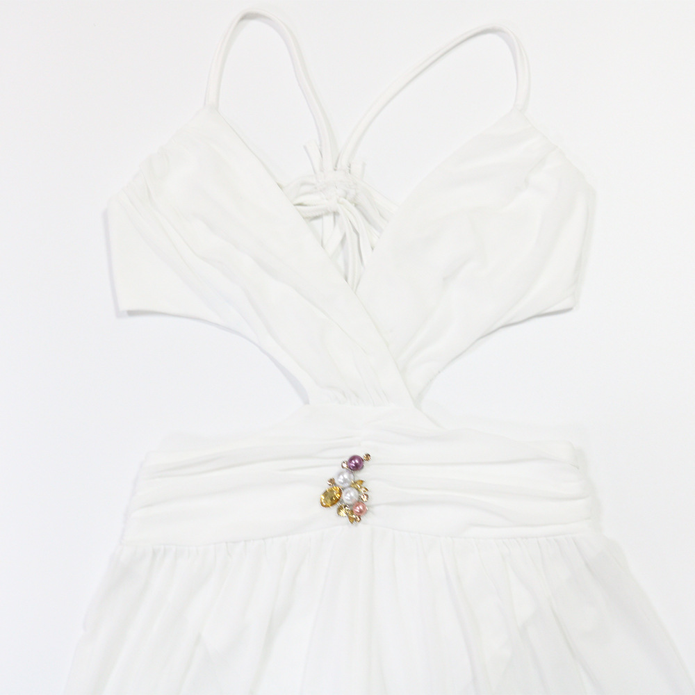 European style sexy jumpsuit perspective long pants for women