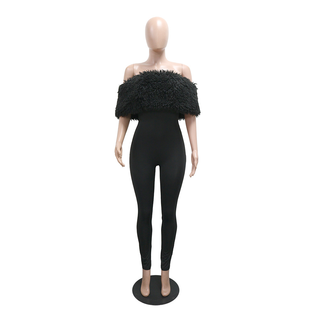 Elmo splice jumpsuit European style long pants