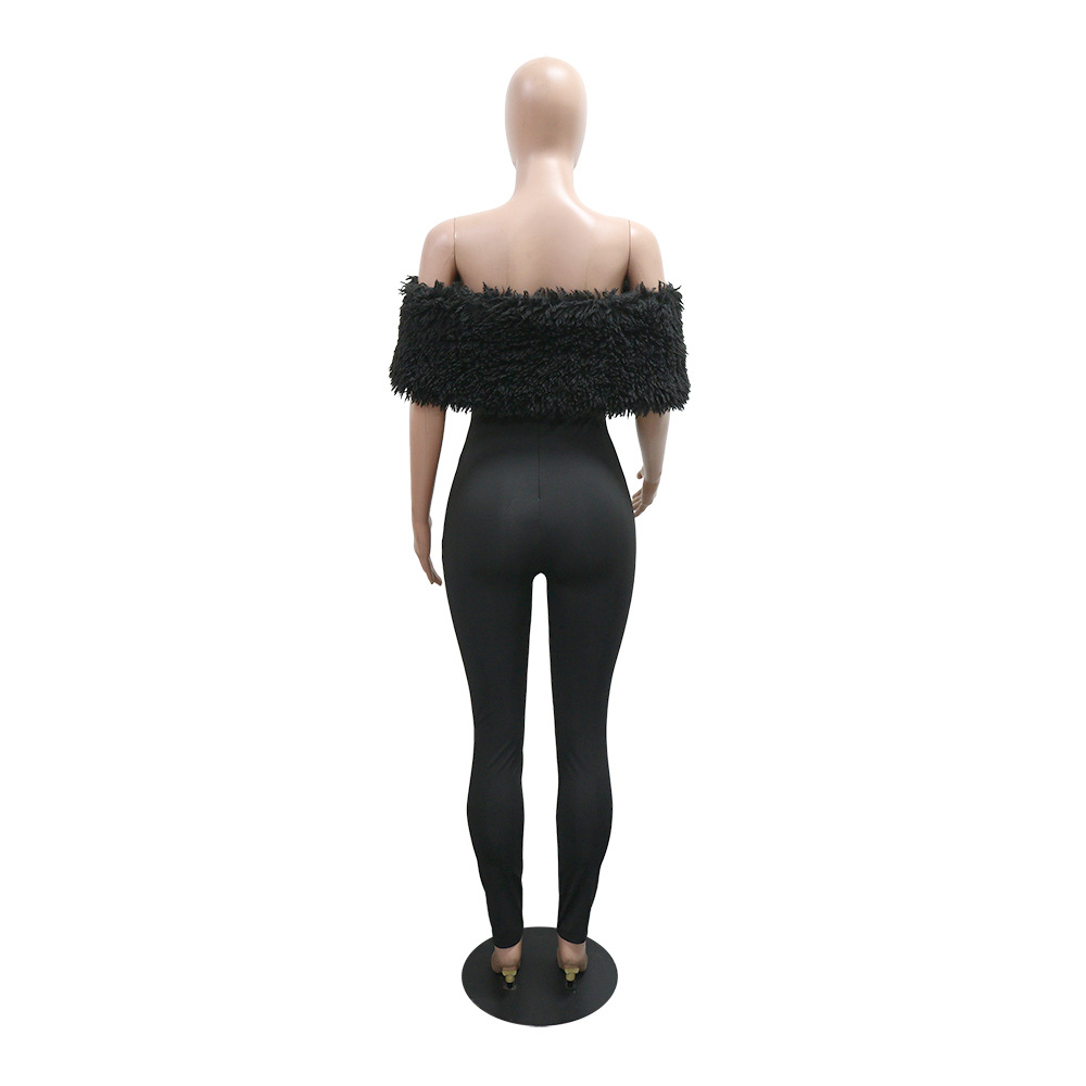 Elmo splice jumpsuit European style long pants