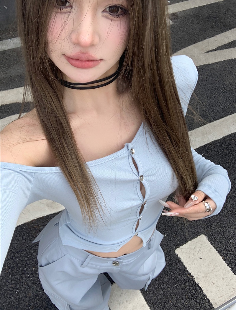 Loose wide leg pants knitted tops 2pcs set for women