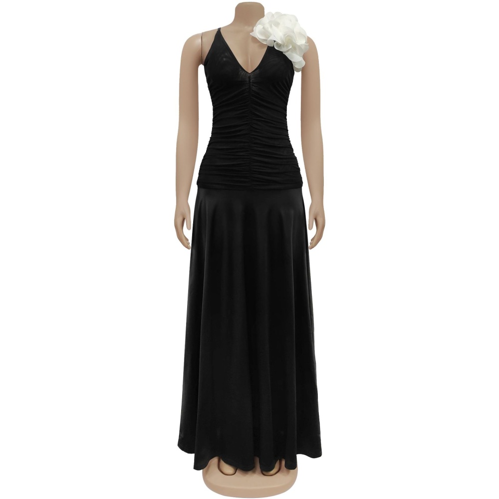 Flowers white fashion summer European style dress for women
