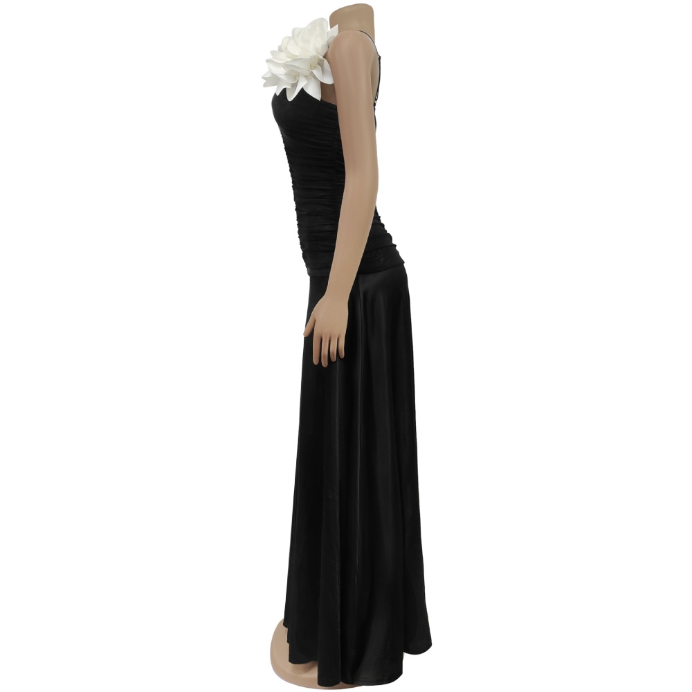 Flowers white fashion summer European style dress for women
