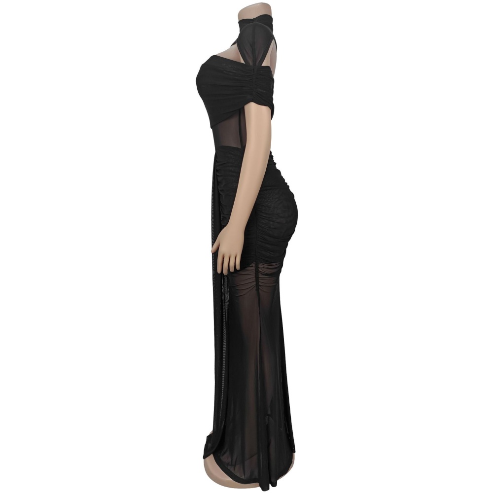 European style sexy fashion gauze dress a set for women