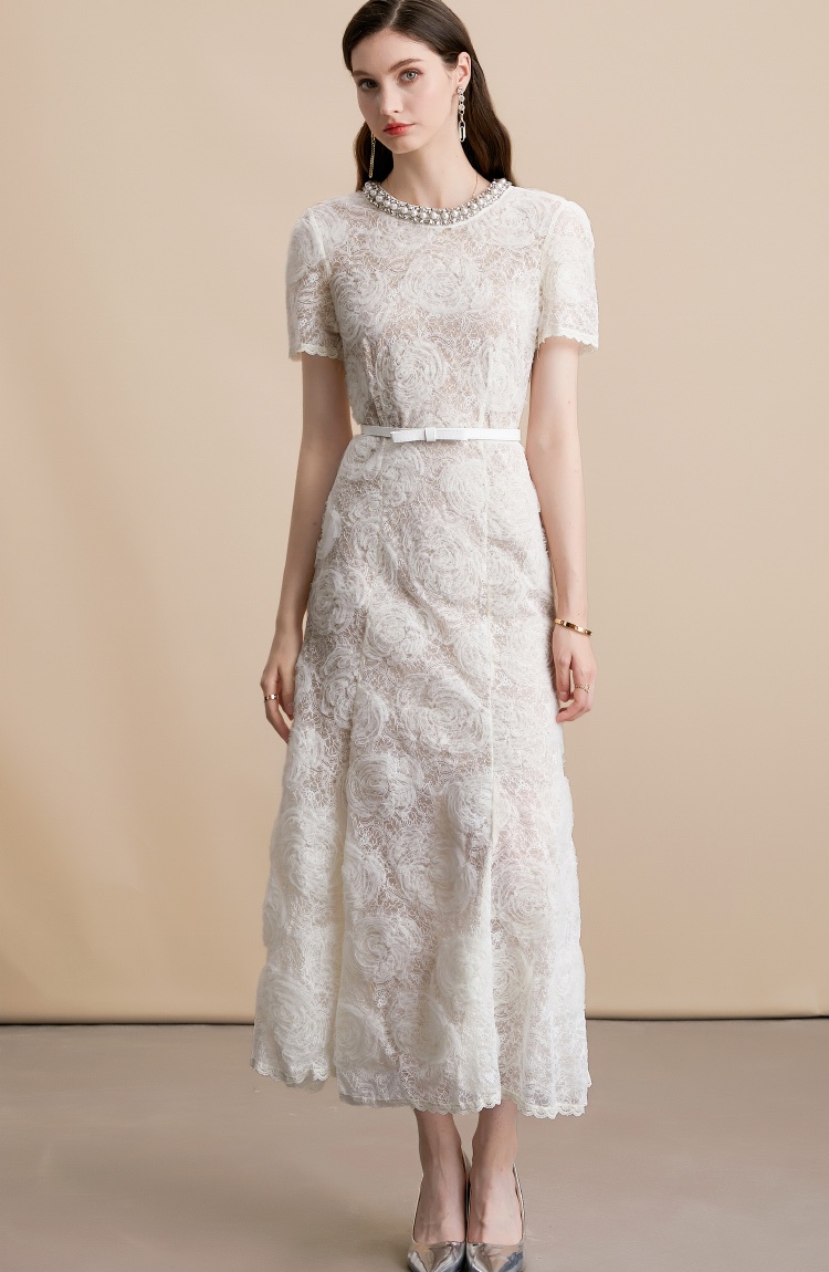 France style lace refinement flowers stereoscopic dress