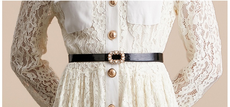 With belt long dress long sleeve dress for women