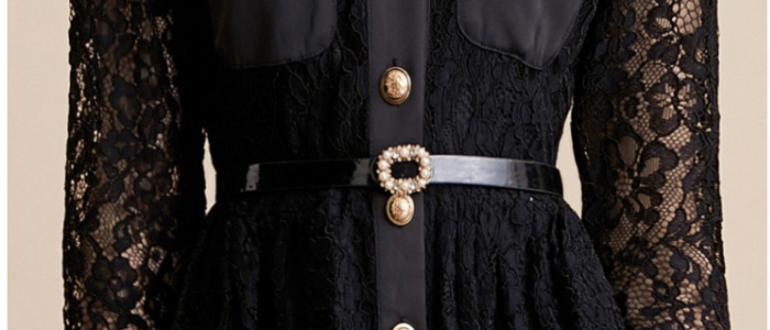 With belt elegant long dress pinched waist dress for women