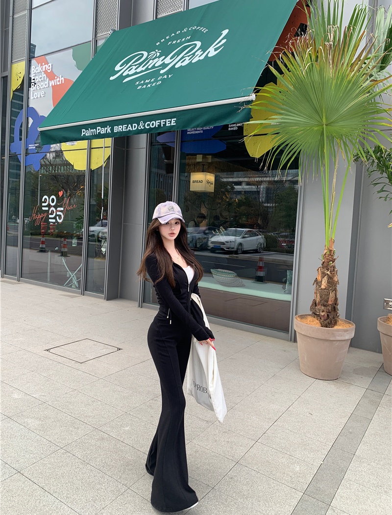 Beauty cozy tops sports long pants a set