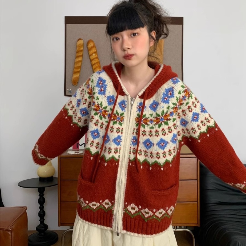 Slim coat knitted cardigan for women