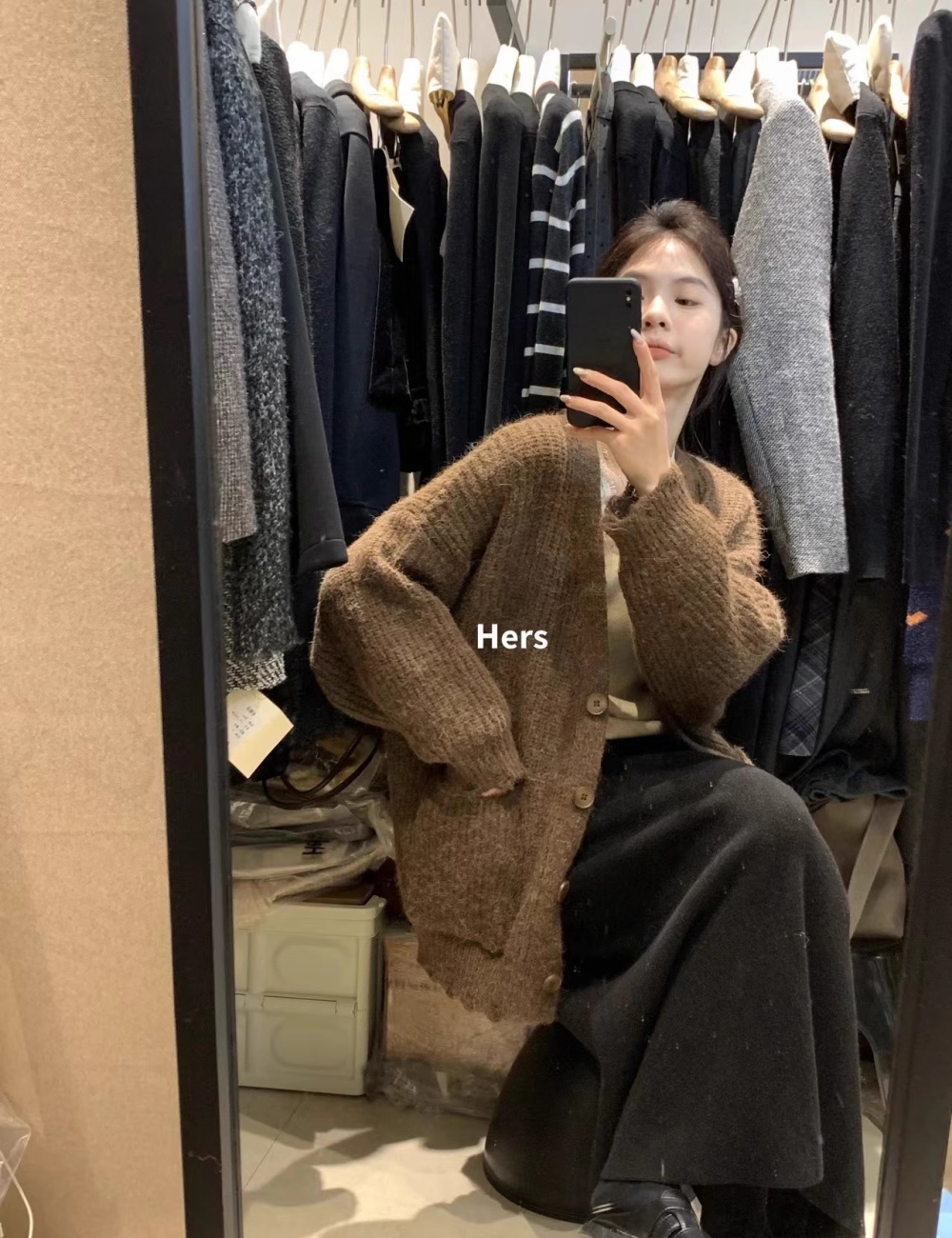 Thick needle thick coat lazy loose big sweater for women
