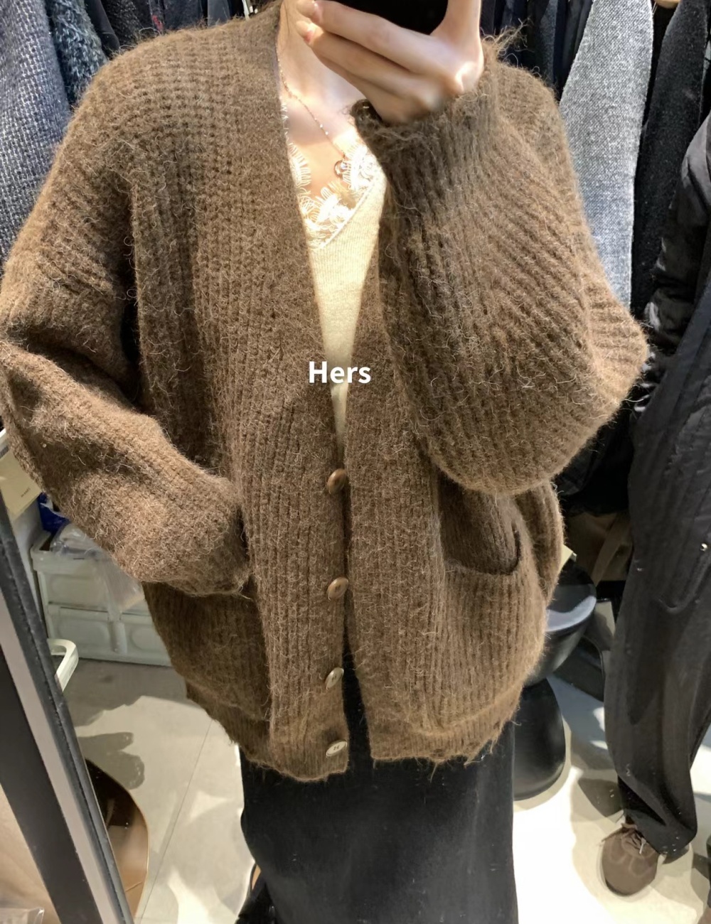Thick needle thick coat lazy loose big sweater for women