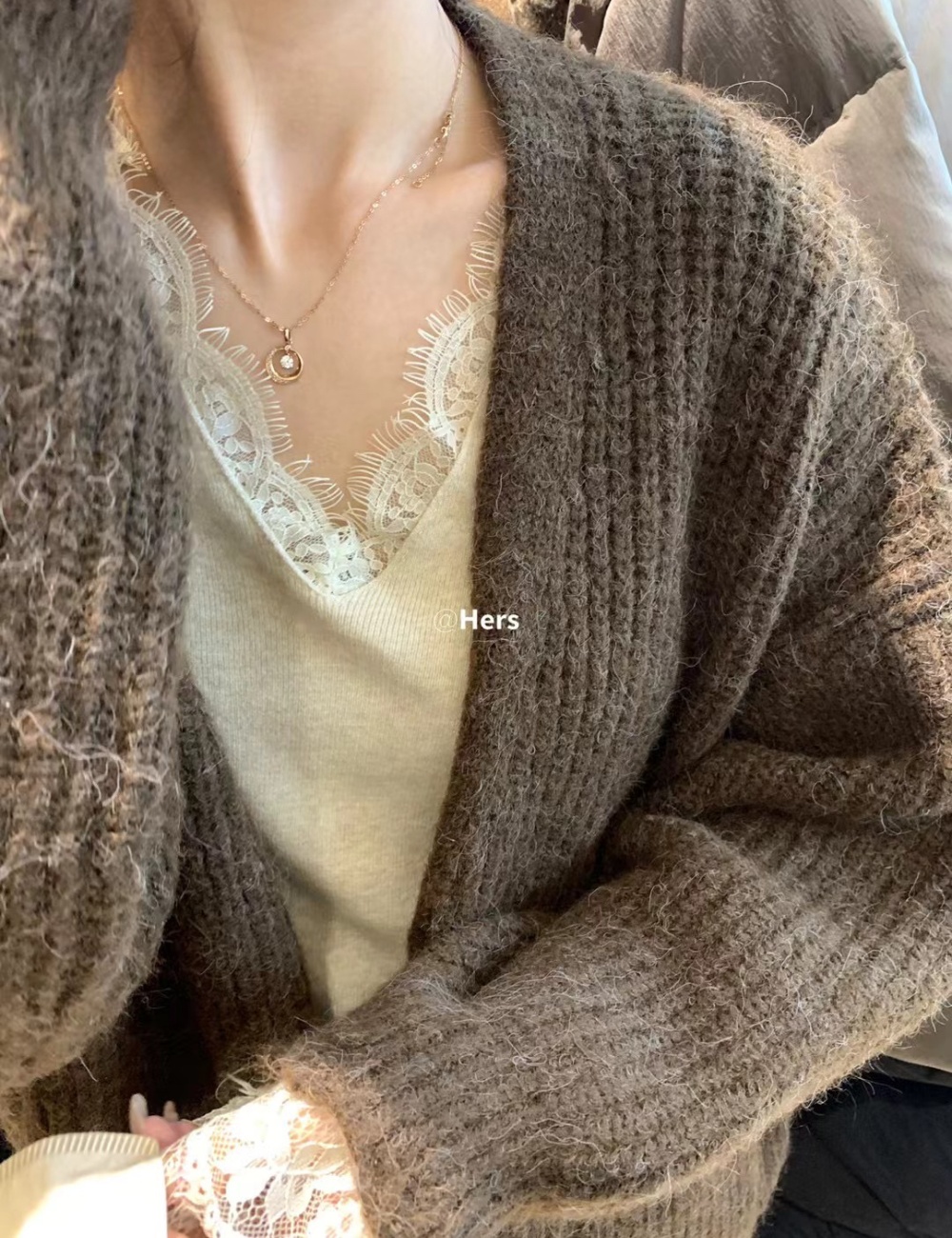 Thick needle thick coat lazy loose big sweater for women