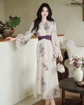 Maiden pinched waist floral dress