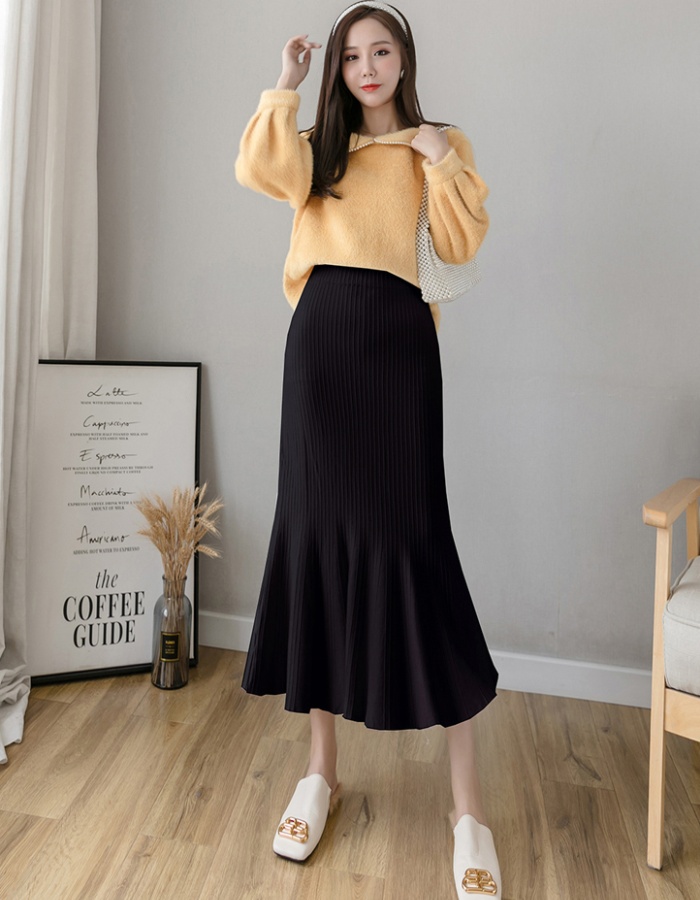 Knitted all-match long skirt long mermaid skirt for women