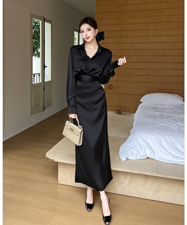 France style shirt autumn skirt 2pcs set for women