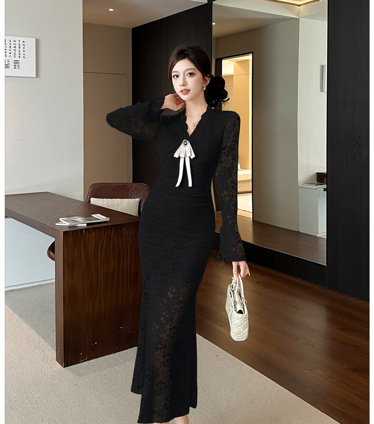 Slim spicegirl long dress temperament dress for women