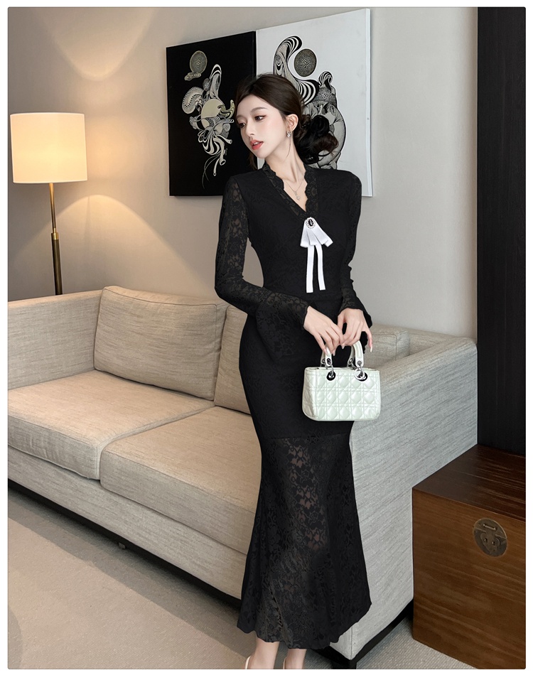 Slim spicegirl long dress temperament dress for women