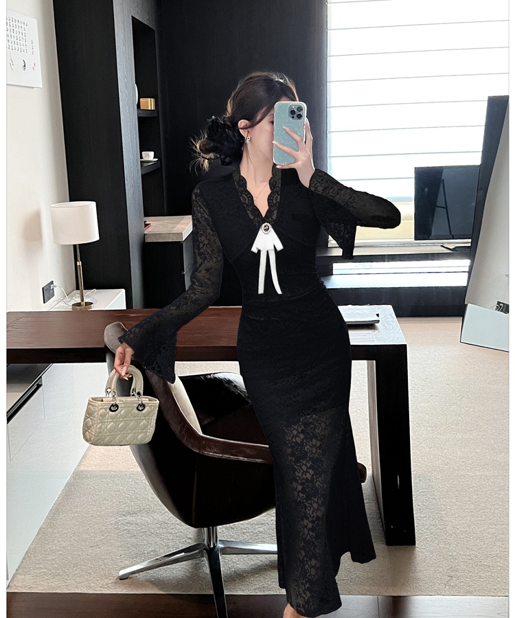 Slim spicegirl long dress temperament dress for women