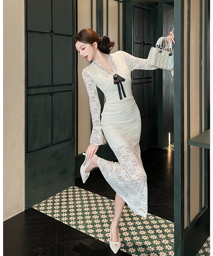 Slim spicegirl long dress temperament dress for women
