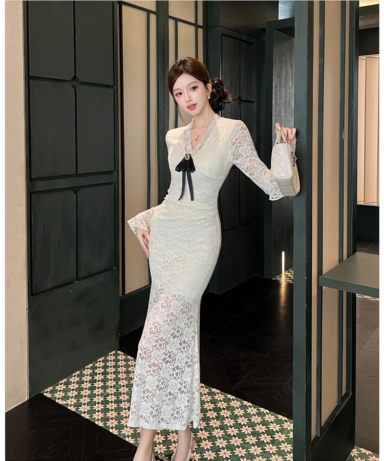 Slim spicegirl long dress temperament dress for women