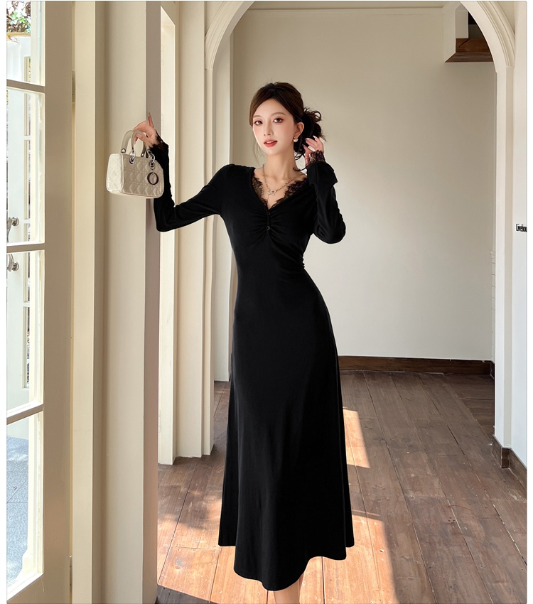 Autumn and winter long dress dress for women