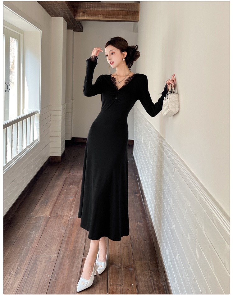 Autumn and winter long dress dress for women