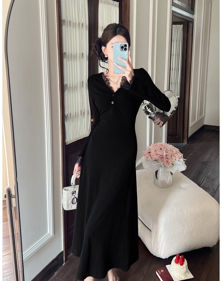 Autumn and winter long dress dress for women