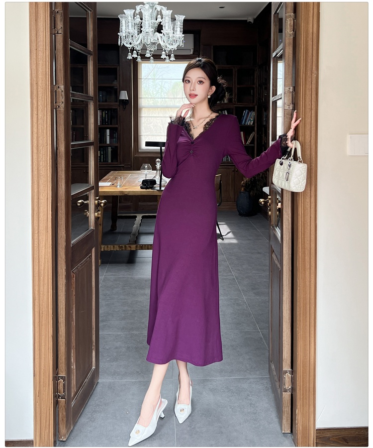 Autumn and winter long dress dress for women