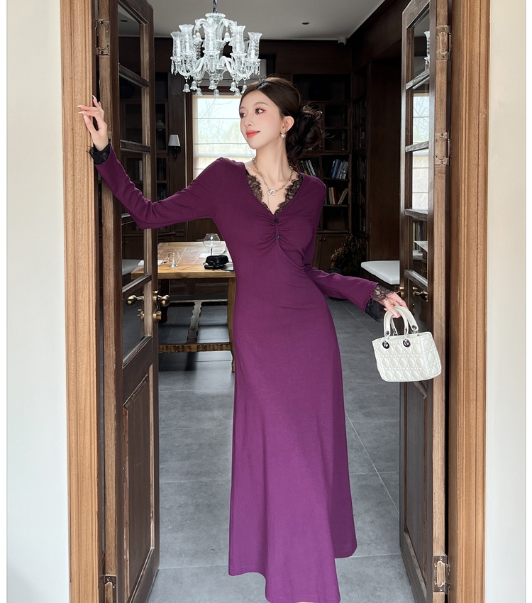 Autumn and winter long dress dress for women