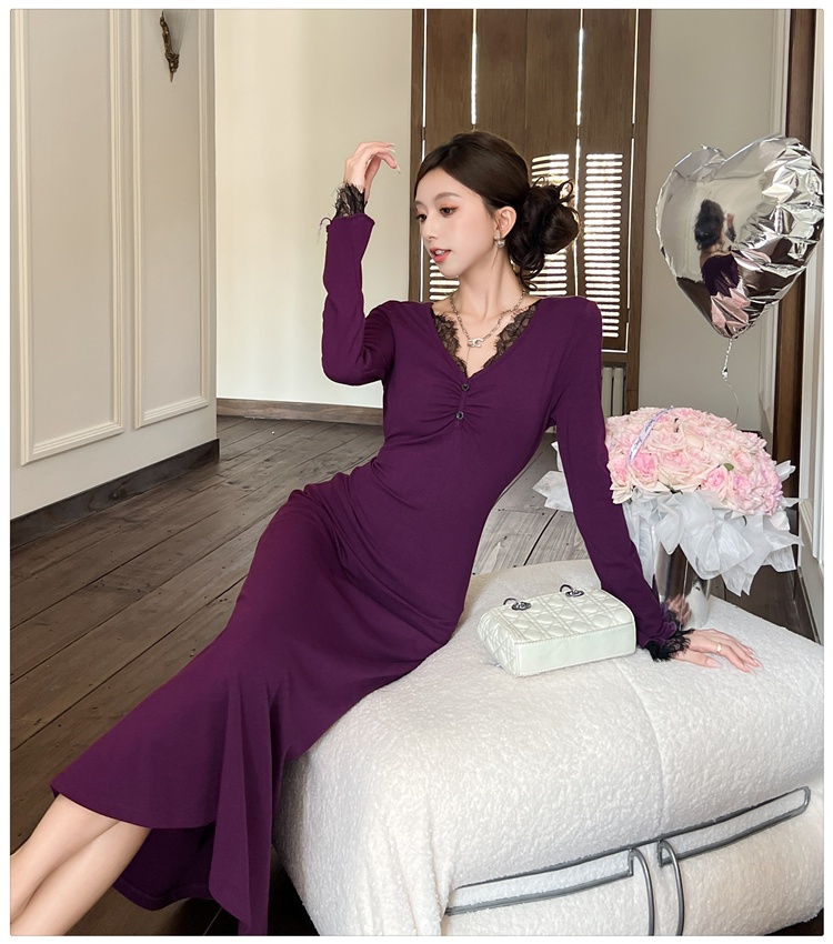 Autumn and winter long dress dress for women