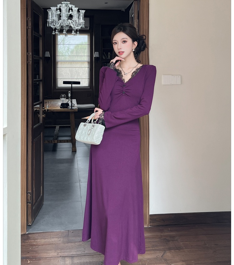 Autumn and winter long dress dress for women