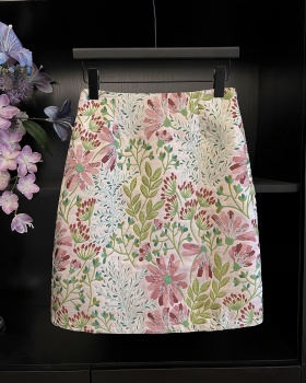 Slim spring and autumn skirt A-line one step skirt