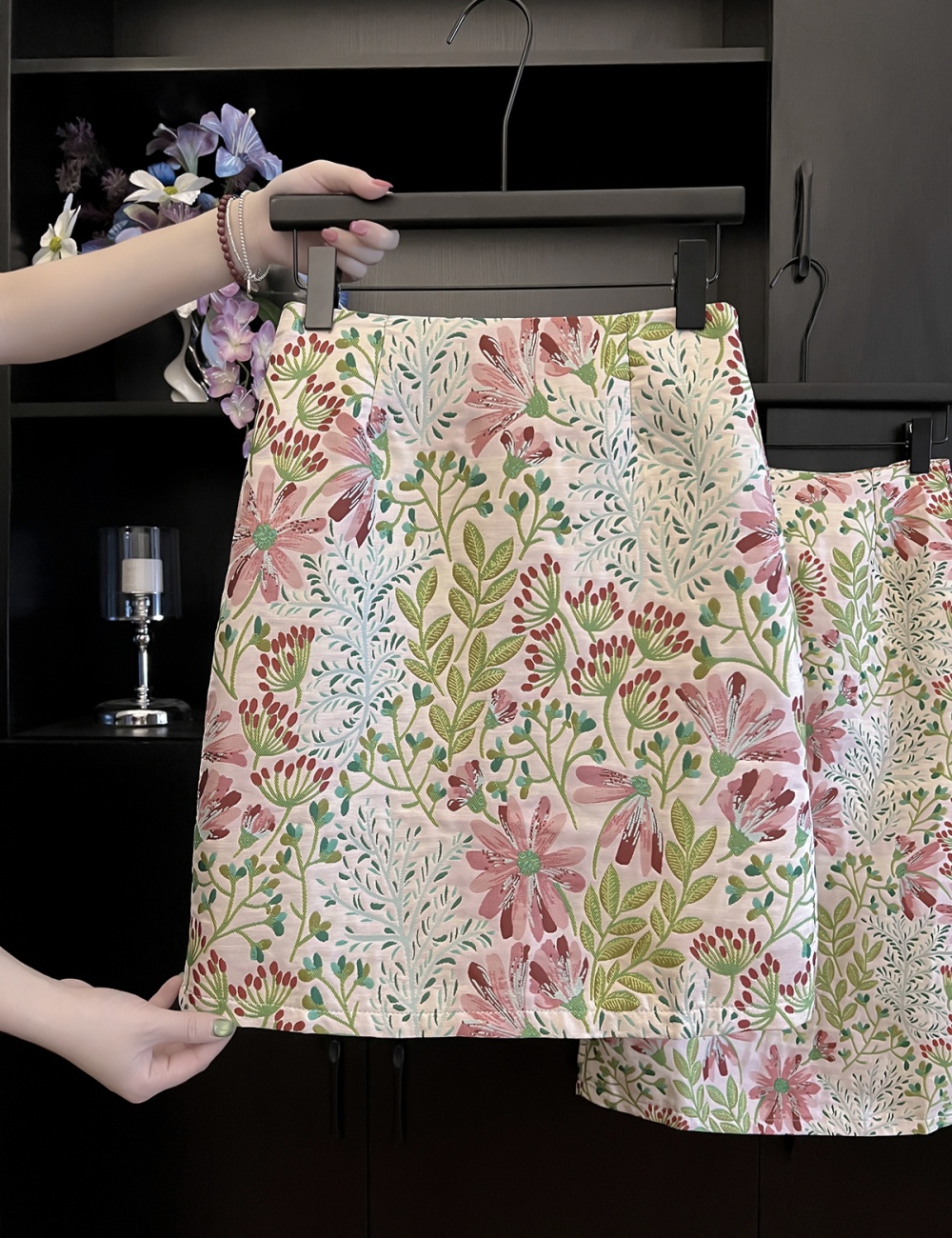 Slim spring and autumn skirt A-line one step skirt