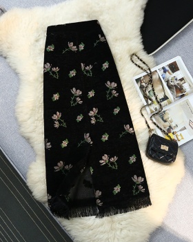 Autumn and winter straight skirt fashion long dress for women