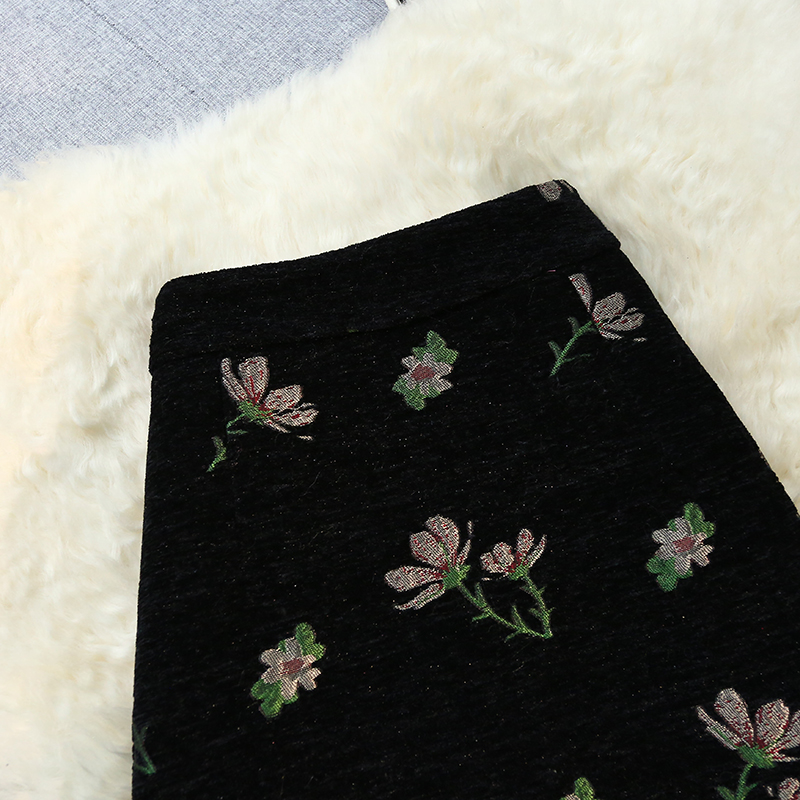 Autumn and winter straight skirt fashion long dress for women