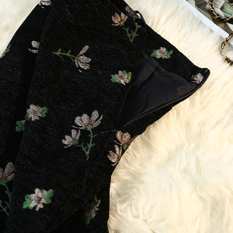 Autumn and winter straight skirt fashion long dress for women