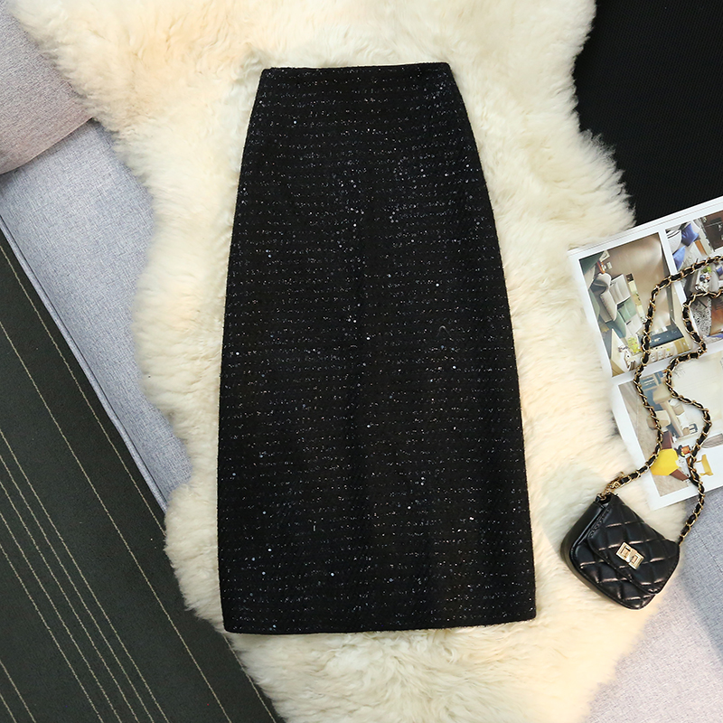 High waist skirt slim long package for women