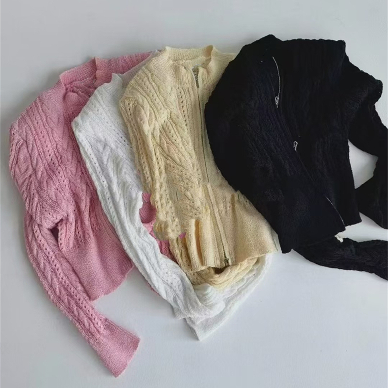 Shoulder pads coat Korean style sweater for women