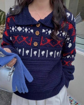 Jacquard tops inside the ride sweater for women