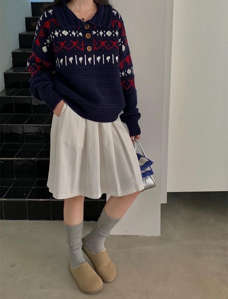 Jacquard tops inside the ride sweater for women