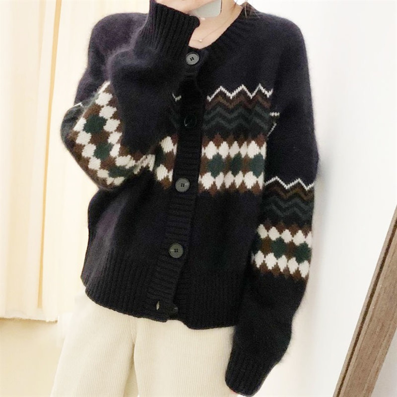 Loose spring and autumn coat knitted cardigan for women