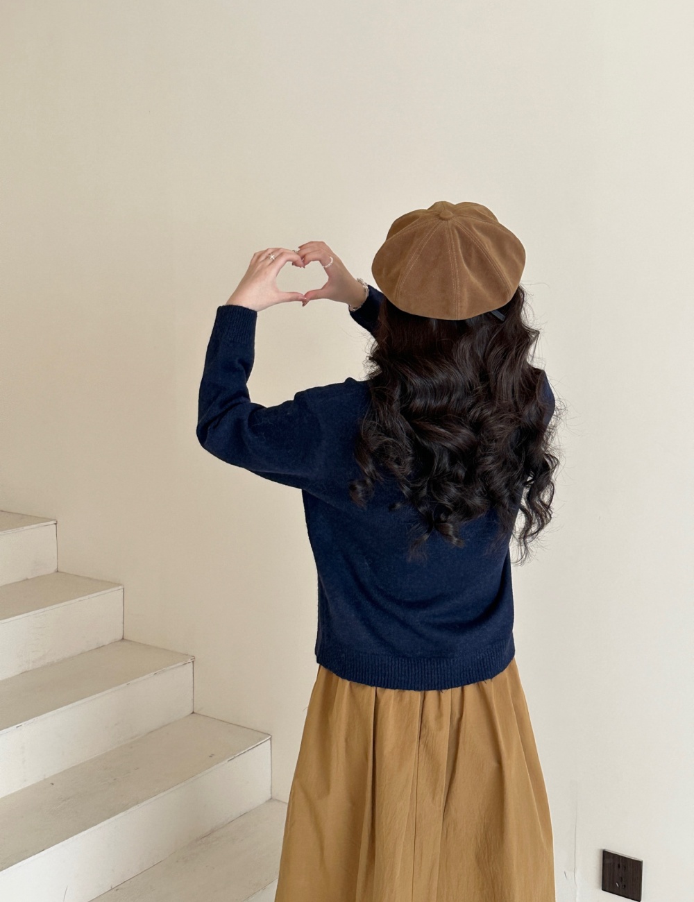 Single-breasted sweater autumn and winter coat