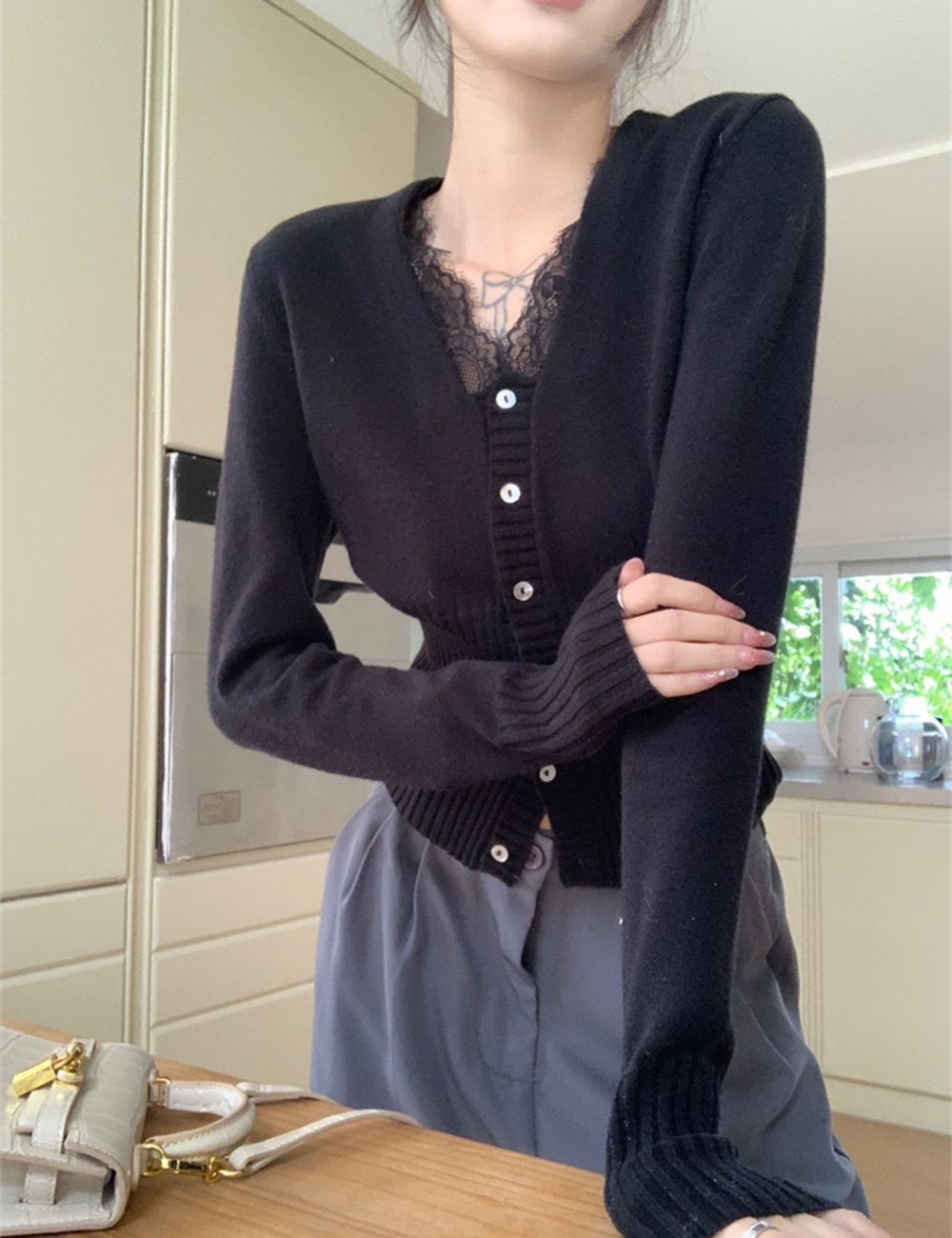 Splice inside the ride sweater slim tops for women