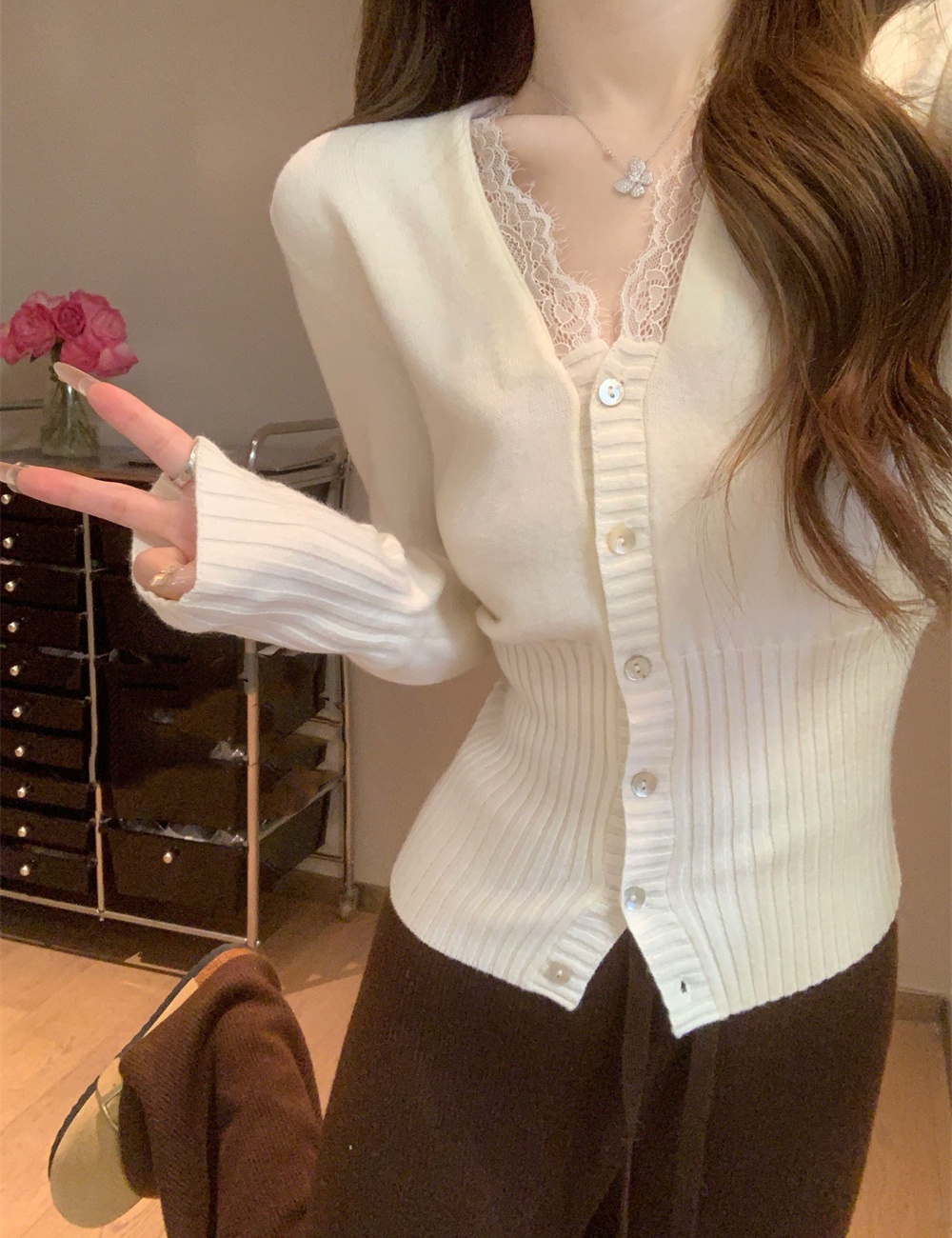Splice inside the ride sweater slim tops for women