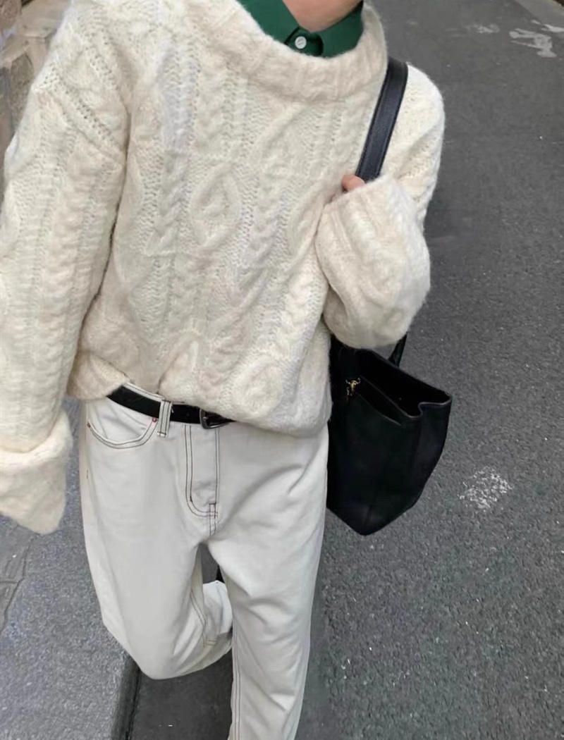 Lazy loose tops slim Korean style sweater for women