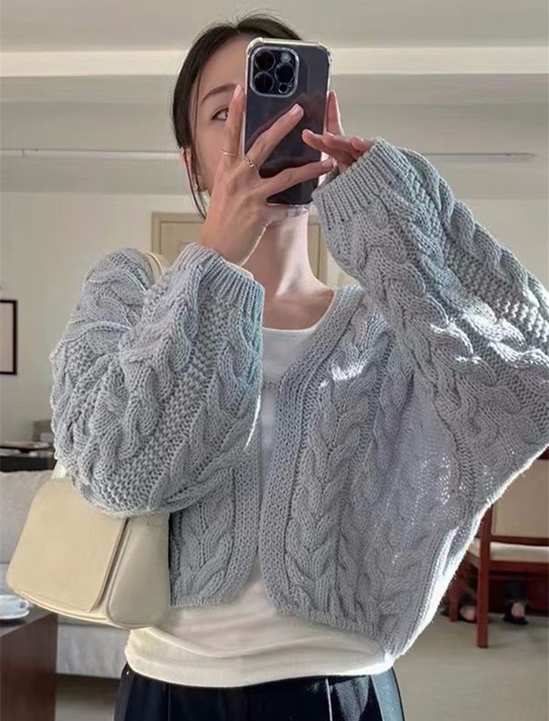 Korean style sweater long sleeve cardigan for women