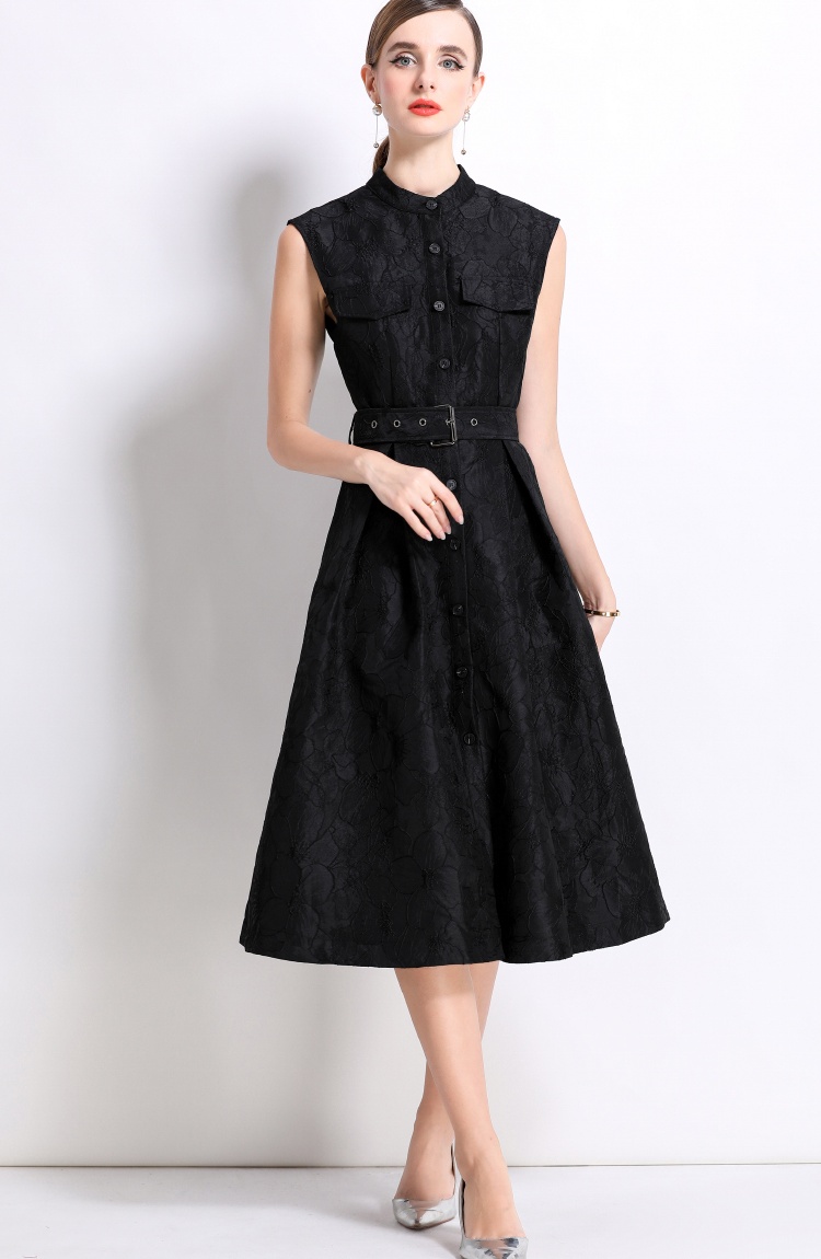 Temperament slim dress big skirt long dress for women