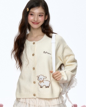Spring Korean style tops sweet all-match cardigan for women